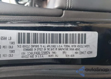 2020 Jeep Grand Cherokee Laredo из США, поврежденный, VIN 1C4RJFAG6LC239574